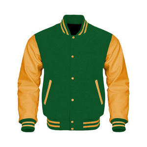 Dernières tendances en matière de vestes de baseball universitaires personnalisées, tissu en laine de haute qualité, manches en cuir, vente en gros, meilleures vestes pour hommes - Product Image 1