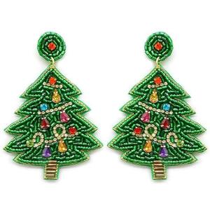 Boucles d'oreilles rondes en coton faites à la main avec des motifs floraux et des pétales de rose - Product Image 1