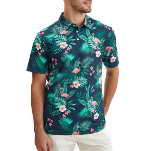 Hombres personalizados para Polos Material transpirable 3D impreso patrones de talla grande uniformes casuales ropa de moda OEM Logo comprimido - Product Image 2