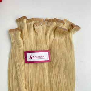 Paquete de cabello humano crudo recto de 18 pulgadas, cabello virgen de alta calidad, Color Piano #613, cinta vietnamita, cabello Remy doble dibujado - Product Image 6