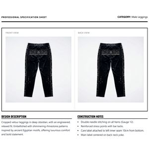 Luxury Y2K Men Midweight <b>Velour</b> Eco-Friendly Drawstring Sweatpants Hotfix Rhinestone Graphic Side Stripe Stacked <b>Joggers</b> - Product Image 6