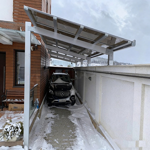 <span class=keywords><strong>Kit</strong></span> de carport moderne <span class=keywords><strong>en</strong></span> aluminium avec toit <span class=keywords><strong>en</strong></span> polycarbonate pour le stationnement extérieur des voitures, taille personnalisable et conception imperméable - Product Image 5