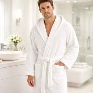 Peignoir de luxe en coton turc de qualité hôtelière, 890g, épais, doux, absorbant, unisexe, pour la maison, vente en gros - Product Image 1