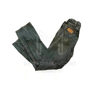 Pantalones casuales de algodón lavado ácido de talla grande para hombre de nueva moda patrón recto ligero cintura media con cierre de mosca de botón en oferta - Product Image 5