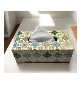 Boîte à mouchoirs en bois imprimé en émail support de boîte à mouchoirs décoratif ferme pays article décoratif prix de gros - Product Image 1