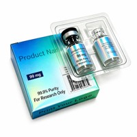 Boîte à pilules personnalisée avec logo, étanche, pour médicaments, 3 ml/10 ml, étiquette, boîte Pep, 1 paquet, 2 flacons, fermeture magnétique, plateau en plastique