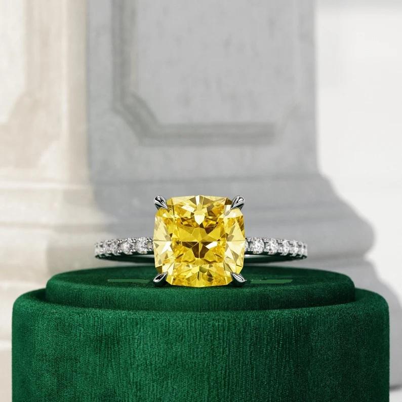 Fake Yellow Diamond Rings High Quality Wholesale - Main Image