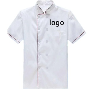 Veste de chef unisexe de haute qualité en coton sergé blanc avec boutons, impression numérique pour les travailleurs de la restauration, uniformes d'hôtellerie - Product Image 4