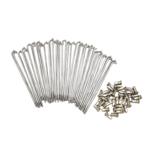 Motorcycle <b>Wheel</b> <b>Spoke</b> Kit-40 Pcs 3.00 mm X 125 mm <b>Spokes</b> & Nipples 90 Bend - Product Image 3