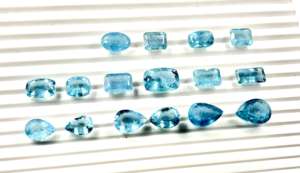 TASBIYA GEMS Aigue-marine naturelle 5-10 carats Pierres précieuses facettées en vrac Légères inclusions Certifiées par un tiers pour la fabrication de bijoux - Product Image 3