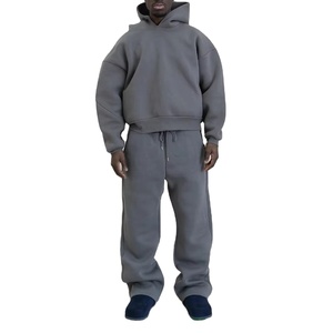 Ensemble de survêtement deux pièces personnalisé pour homme, sweat-shirt à capuche et pantalon de jogging, qualité supérieure, idéal pour le fitness - Product Image 1