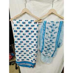 Salwar Kameez de Algodón con Estampado a Mano y Vestido Étnico Moderno Pakistaní e Indio para Damas con Dupatta de Chifón Cosido - Product Image 1