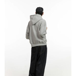 Sweat à capuche 100% coton de haute qualité pour hommes, sweat-shirt uni unisexe avec logo personnalisé pour l'été avec impression numérique - Product Image 6