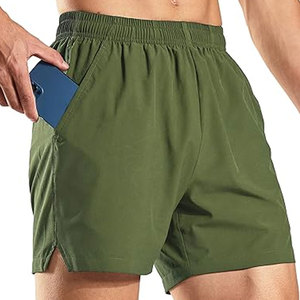 กางเกงขาสั้นผ้าโพลีเอสเตอร์สำหรับผู้ชายกางเกงขาสั้นผ้าย้อมสีพื้นแห้งเร็วสำหรับเล่นเซิร์ฟวิ่งเล่นยิมฟิตเนส - Product Image 1