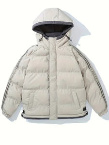 Meilleures ventes de doudoune d'hiver pour hommes, veste en cuir personnalisée, avec décoration en fourrure, service OEM - Product Image 4