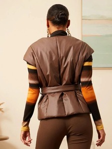 เสื้อแจ็กเก็ตทรงปลาปักเป้าสำหรับผู้หญิงเสื้อโค้ทกันหนาวบุฟองน้ำทันสมัยมีซิปปรับแต่งได้ - Product Image 2