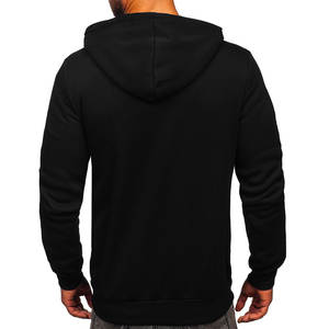 Sudadera con capucha y cremallera completa de lana de peso completo en blanco de alta calidad lisa al por mayor, sudaderas con capucha y cremallera para hombre con logotipo personalizado - Product Image 2