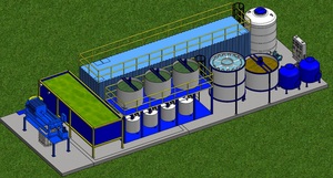 Planta de Tratamiento de Aguas Residuales Domésticas en Contenedor AKTIFPAK para Uso Doméstico, con Bomba, Motor PLC, Rodamiento, Potencia de 3kW, 1 Año de Garantía - Product Image 5