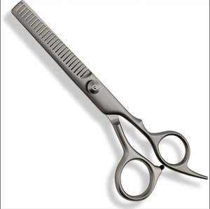 กรรไกรตัดเลเซอร์สแตนเลสเกรดอุตสาหกรรม6นิ้วสีดำสำหรับร้านตัดผมร้านเสริมสวย - Product Image 1