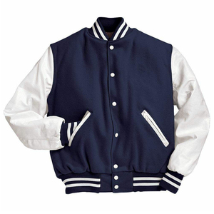 Vestes universitaires personnalisées pour hommes et femmes, en laine et toile, style baseball, broderie, logo imprimé, coupe-vent, respirantes, écologiques - Product Image 3