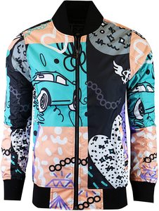 Men's Varsity Style <b>Silver</b> Gold Reflective Button Waterproof Breathable Windproof Streetwear Fashion Puffer Bomber <b>Jacket</b> Pocket - Product Image 6