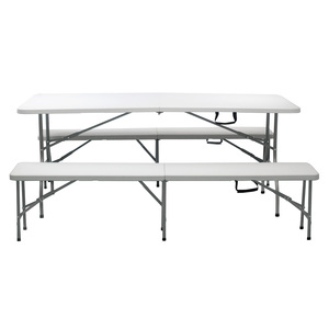 Di động ngoài trời đồ nội thất sân vườn Poker tiệc phục vụ BBQ Cắm Trại Dã Ngoại Gấp bảng trắng hình chữ nhật nhựa nhà bếp mail - Product Image 2