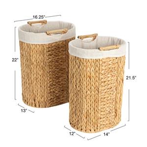 ตะกร้าใส่ผ้าพร้อมหูหิ้ว ตะกร้าเก็บของทำมือ ขายส่ง เป็นมิตรกับสิ่งแวดล้อม ผลิตในเวียดนาม - Product Image 2