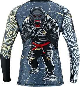 Ropa de Artes Marciales, Traje de Rashguard de MMA Hecho a Medida, Rashguard y Pantalones Cortos de Alta Calidad para Hombres, para Bjj, Fitness y Grappling - Product Image 4