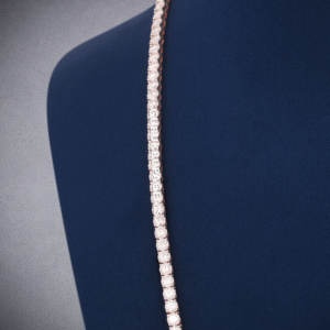 Lujo Real diamante tenis cadena joyería 4MM 24 pulgadas 925 Plata Moissanite tenis cadena collar mejor oferta - Product Image 3