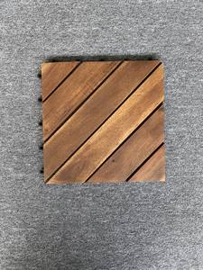 Dalles de terrasse en bois d'acacia contemporaines antidérapantes et imperméables pour l'extérieur, planches à emboîtement - Product Image 4