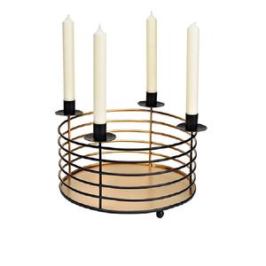 Portavelas de metal personalizable con color negro para decoración navideña y del hogar con tamaños de 10 pulgadas - Product Image 3