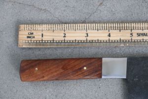 Cuchillo de caza de acero al carbono de alta gama con mango de madera Cuchillo de caza medieval forjado a mano personalizado - Product Image 5