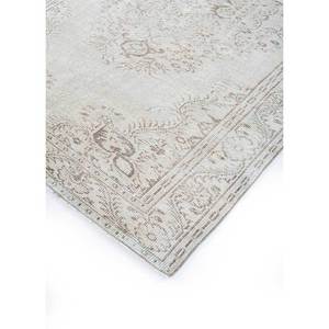 Tapis en laine vintage beige et marron, noué à la main, motif médaillon rectangulaire abstrait pour la maison - pour entrée, couloir, salon 9x12 - Modèle - Product Image 2