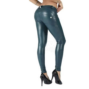 Pantalones de cuero para mujer superventas de diseño único, pantalones de cuero para mujer hechos a medida con tarifa de venta completa - Product Image 3