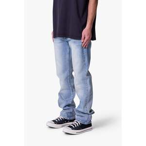 Denim droit épais personnalisé OEM en vrac de haute qualité coupe décontractée délavé vintage bleu indigo fabricant de jeans noirs - Product Image 6