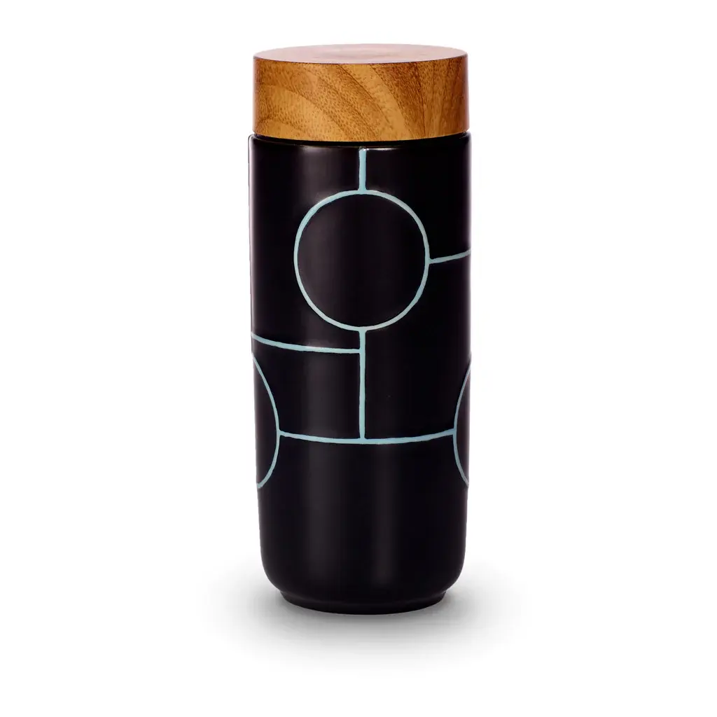 Acera Liven The Dream Tumbler Crafted with Beautiful Designs Black and Blue Line Hand Painted Excellent Engraving Technique