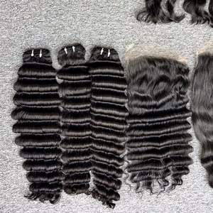 ผมดิบเป็นลอนคลื่นแบบหลวมสำหรับต่อผมมนุษย์สำหรับใยแบบอัจฉริยะผมดิบจากเวียดนาม100% โรงงานขายส่งราคาที่ดีที่สุด - Product Image 1