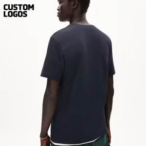 Camiseta corta deportiva informal de algodón 100% con cuello redondo para hombre - Product Image 5
