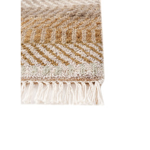 Tapis géométrique en laine Khula Aasman, élégant textile à motifs pour la décoration intérieure - Product Image 4