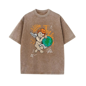 T-shirt Pima Cotton OEM ODM Cotton Custom T-shirt Screen Oversized Men <b>Polo</b> T-shirts for Men From Vietnam Printing Streetwear - Product Image 1