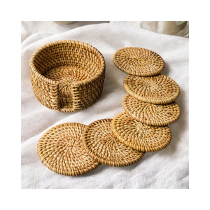 Top Selected Round Rattan <b>Placemats</b> <b>Set</b> of 6 Handmade Wicker Rustic Decorative <b>Placemats</b> for Dining Table - Product Image 6