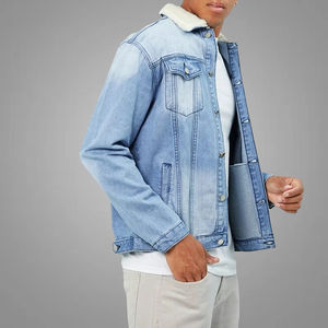 Chaqueta Vaquera Informal de Trabajo para Hombre, Venta al por Mayor, Color Sólido, Moda Primavera 2025, Bolsillos, Tela de Lona - Product Image 6