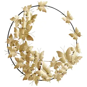 Gilded Wreath Butterflies Wall Decor Accents Is Perfect To Bring A Feeling Of Attractiveness And Individuality To Your Decor