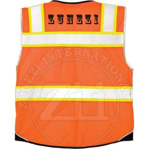 Gilet de sécurité vêtements de construction haute visibilité ANSI classe 2 polyester imperméable gilet utilitaire personnalisé sécurité réfléchissant - Product Image 4