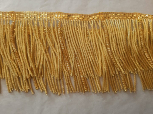 Frange personnalisée OEM en fil de mylar plaqué or à franges toutes tailles pour vêtements - Product Image 2