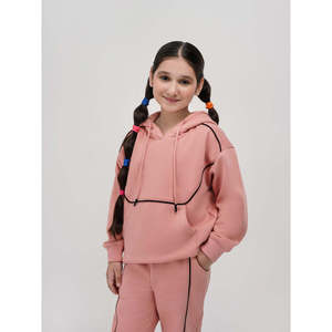 Conjunto Deportivo de Invierno para Niñas, de Alta Calidad, con Capucha, Forro Polar, Lavado Ácido, Transpirable, Resistente al Viento, Ropa Urbana, Logotipo Personalizado, OEM - Product Image 2