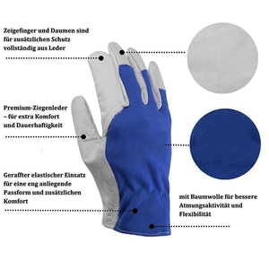 Guantes de cuero de grano de cabra de montaje Premium Guantes de trabajo de cuero de precio barato de forro polar de algodón adecuados para protección Industrial - Product Image 4