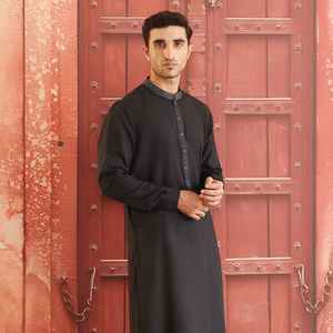 Conjuntos de Shalwar Kameez Largos para Hombre de Primera Calidad, con Cierre, Antiarrugas, Última Moda Étnica, Elegante, Transpirable, Opciones de Tallas Grandes - Product Image 2
