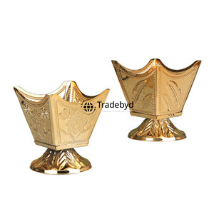 Tradebyd Metal Bakhoor Burner Soporte de incienso árabe de lujo Pieza decorativa para la oficina en el hogar - Product Image 4
