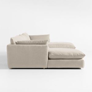 Modular 4-Piece U-Shaped <b>Slipcovered</b> Sectional <b>Sofa</b> Double Chaise Lounge Unwind Home Furniture <b>for</b> Living Rooms Sponge - Product Image 5